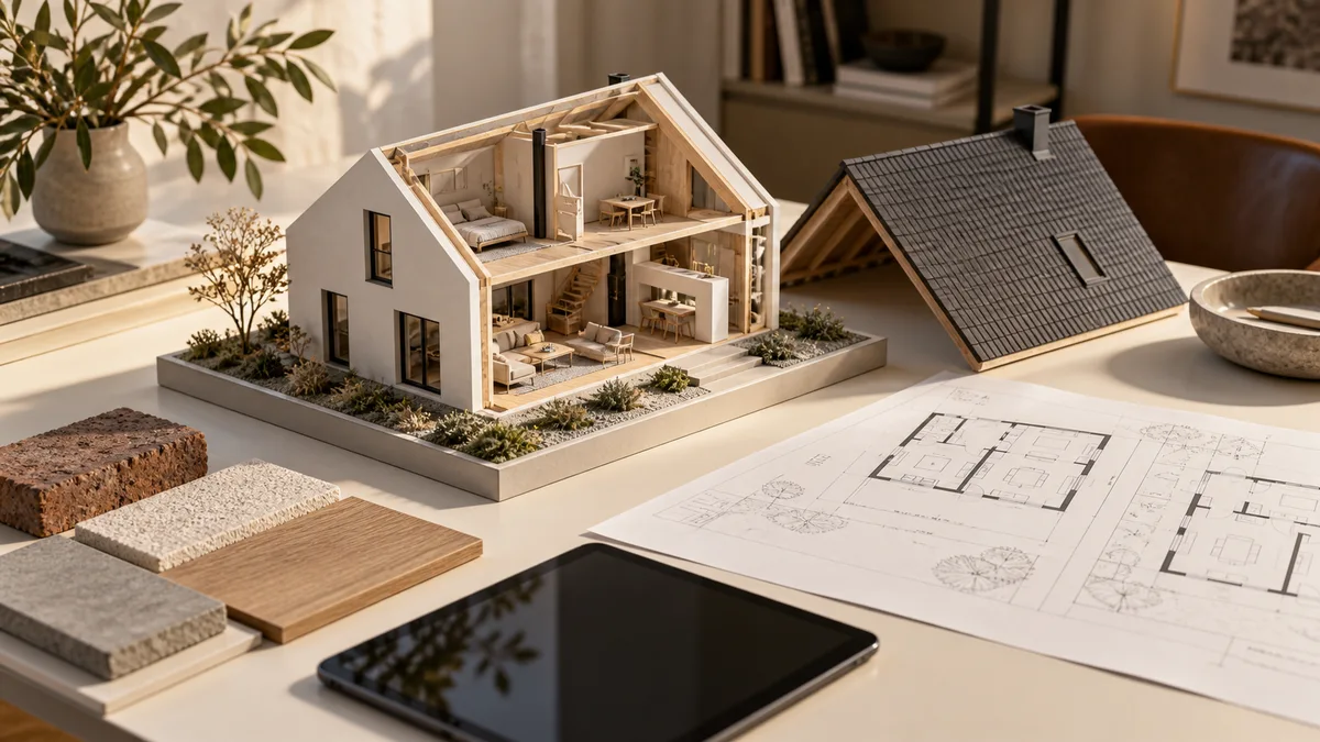 Architekturmodell mit offenem Grundriss als Bild für nachvollziehbare Informationen