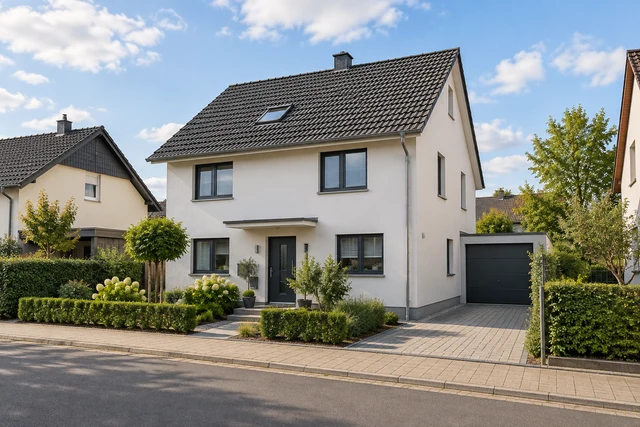 Freistehendes Einfamilienhaus in einer Hamburger Wohnsiedlung